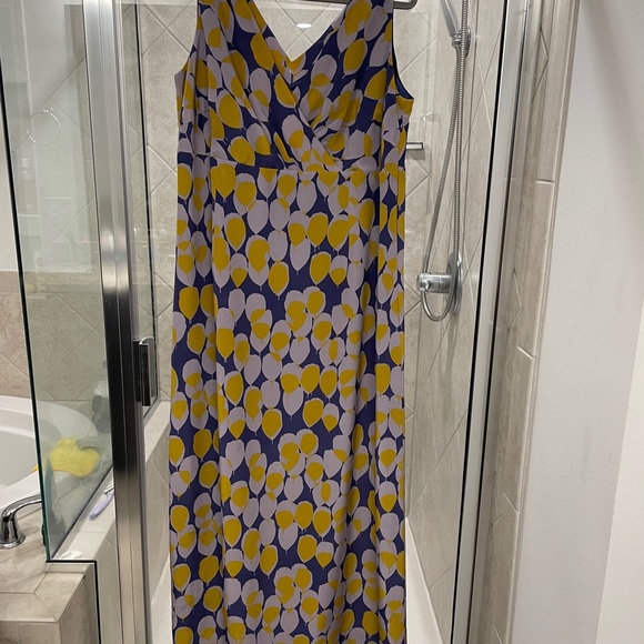 Boden Yellow and Purple Maxi Dress - Picture 3 of 3